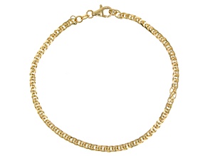 14k Yellow Gold Solid Diamond-Cut Wheat Link Bracelet