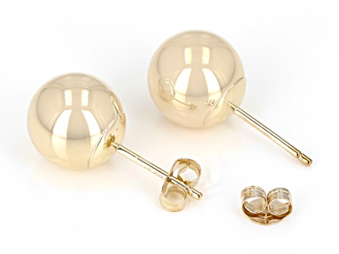 10k Yellow Gold 8mm Ball Stud Earrings