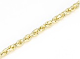 14k Yellow Gold 3mm Solid Rope Link Bracelet