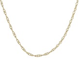 14k Yellow Gold 1mm Rope 20 Inch Chain