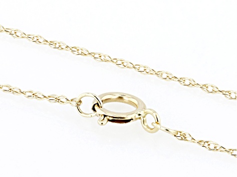 14k Yellow Gold 1mm Rope 20 Inch Chain
