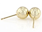 14k Yellow Gold 5.8mm Diamond-Cut Ball Stud Earrings