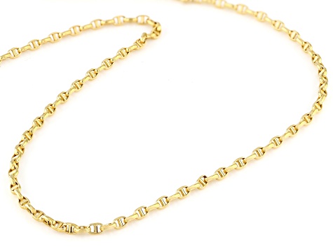 14k Yellow Gold 2.5mm Mariner 22 Inch Chain