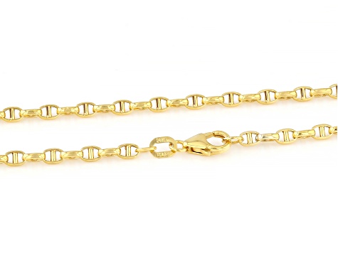 14k Yellow Gold 2.5mm Mariner 22 Inch Chain