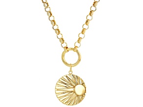 14k Yellow Gold Sun Charm Y-Necklace