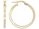 18k Yellow Gold 1" Hoop Earrings