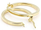 18k Yellow Gold 1" Hoop Earrings