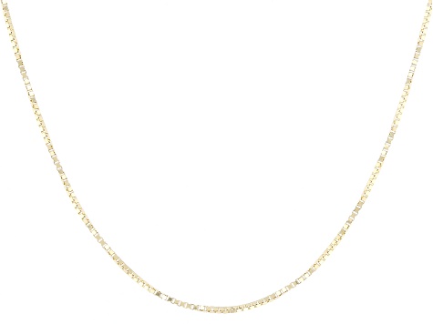 14k Yellow Gold 0.75mm Box Chain - DOM902B | JTV