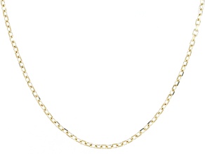 14k Yellow Gold 1mm Diamond Cut Cable Chain