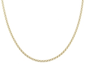 14k Yellow Gold 1.30mm Popcorn 20" Chain