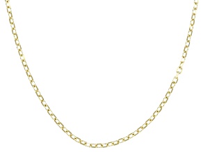 14k Yellow Gold 1.30mm Diamond Cut Rolo 20" Necklace