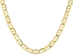 10k Yellow Gold Diamond Cut 6.15mm Mariner 22" Chain