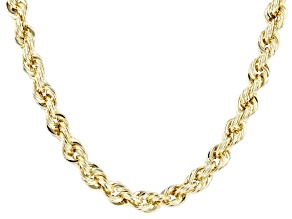 10k Yellow Gold 5mm Rope 18" Chain