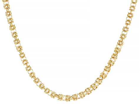 10k Yellow Gold 3.7mm Byzantine Necklace - DOS149 | JTV