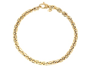 14k Yellow Gold 5mm Polished Square Link Bracelet