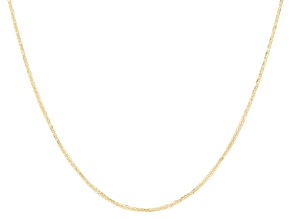 14k Yellow Gold Adjustable 22 Inch Square Chain
