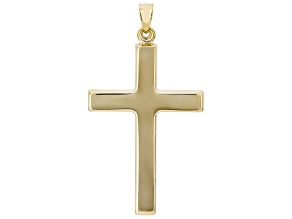 14K Yellow Gold Polished Cross Pendant