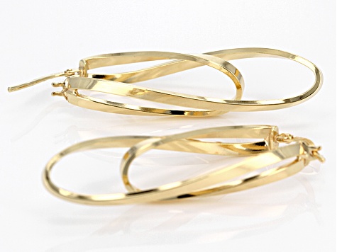 Splendido Oro™ Divino 14k Yellow Gold Ballerina Hoops With A Sterling Silver Core