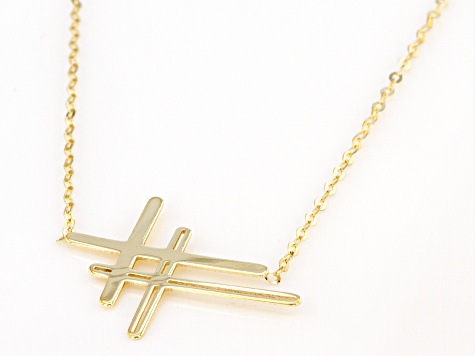 10K White Gold /& Yellow Gold Filigree Crucifix Pendant Solid 14 mm 25 mm Themed Pendants /& Charms Jewelry