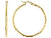 Splendido Oro™ 14k Yellow Gold High Polished 30mm Tube Hoop Earrings