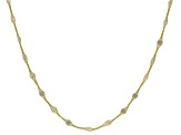 Splendido Oro™ 14K Yellow Gold Cubic Zirconia Crochet D'Tuscano 18" Necklace 7.85ctw