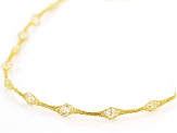 Splendido Oro™ 14K Yellow Gold Cubic Zirconia Crochet D'Tuscano 18" Necklace 7.85ctw