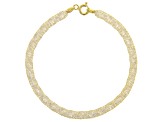 Splendido Oro™ 14K Yellow Gold Cubic Zirconia Tuscan Crochet 7.5" Bracelet 20.12ctw
