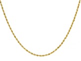 18K Yellow Gold 1.6MM Laser-Cut Rope 20 Inch Chain