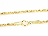 18K Yellow Gold 1.6MM Laser-Cut Rope 20 Inch Chain