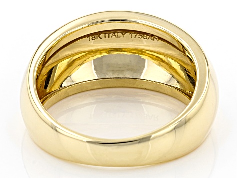 18K Yellow Gold 10.4MM High Polish Dome Ring