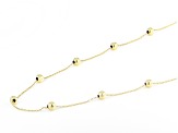14K Yellow Gold Bead Station Necklace