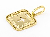 14K Yellow Gold Diamond-Cut Cross Pendant