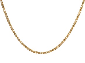14K Yellow Gold Double Domed Byzantine Chain
