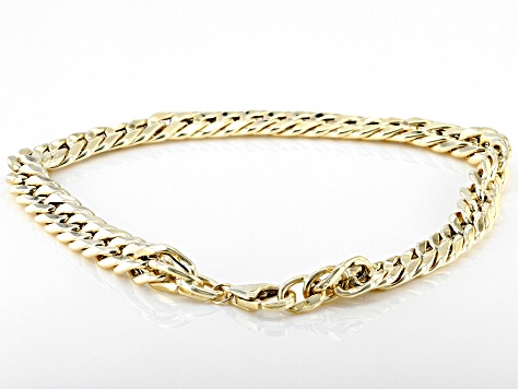 14K Yellow Gold Wave Grumetta Link Bracelet