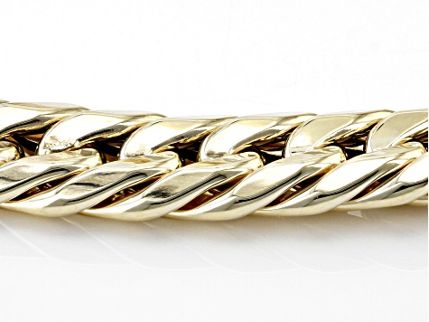 14K Yellow Gold Wave Grumetta Link Bracelet