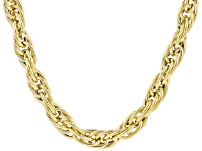 14k Yellow Gold Rope Link 18 Inch Chain