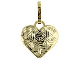 14k Yellow Gold Reversible Heart Pendant