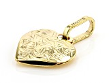 14k Yellow Gold Reversible Heart Pendant