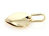 14k Yellow Gold Reversible Heart Pendant
