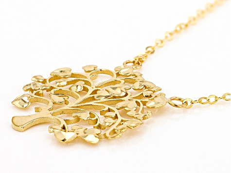 Gold Vermeil Tree of Life Pendant Necklace – ESTÉE LANE