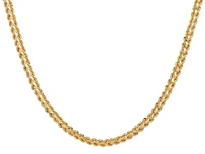 Splendido Oro™ 14K Yellow Gold V Shape Rope Necklace