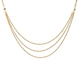 14K Yellow Gold Multi-strand Rope Necklace