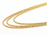 14K Yellow Gold Multi-strand Rope Necklace