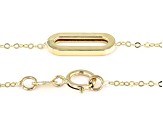 14K Yellow Gold Paperclip Station 20 Inch Chain Necklace