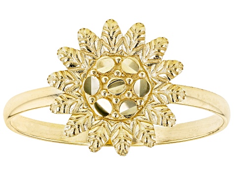 14k gold deals sunflower ring