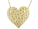 14K Yellow Gold Heart 18 Inch Necklace