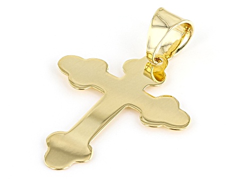 Brass Cross Pendant and Necklace 20 inch