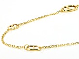 14K Yellow Gold Mariner Link 18 Inch Station Necklace