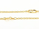 14K Yellow Gold Mariner Link 18 Inch Station Necklace