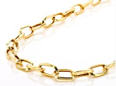 14K Yellow Gold Oval Knife-Edged Rolo 18 Inch Chain